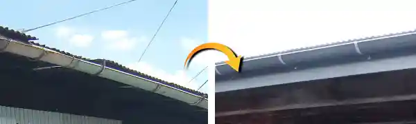 丸樋から丸樋への交換