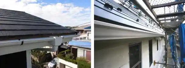 専門業者による雨樋取り換え写真