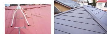 船橋市での鋼板屋根と瓦屋根の葺き替え、雨漏り修理