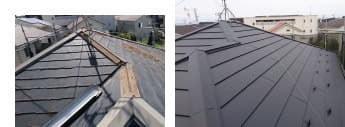 松戸市のパミール屋根カバー工法と外壁塗装