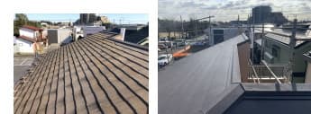 松戸市のコロニアル屋根カバー工法