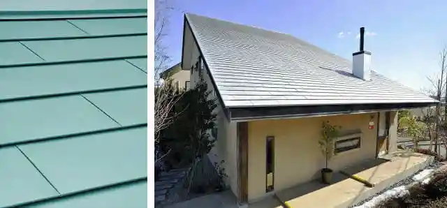 稲垣商事の金属屋根シリーズ。ヒランビー、ひらぶき220の施工例