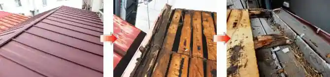 軒先の屋根雨漏り修理