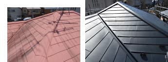 コロニアルからガルバリウム鋼板へ屋根葺き替え工事写真
