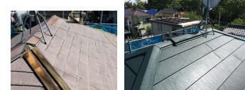 相模原市緑区のコロニアル屋根カバー工法