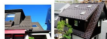 横浜市青葉区での屋根葺き替え、スレート瓦をルーガ鉄平に