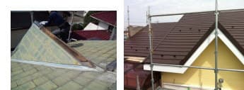 相模原市緑区のコロニアル屋根カバー工法と外壁塗装工事