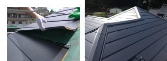 横浜市戸塚区でのガルバリウム鋼鈑屋根の再葺き替え