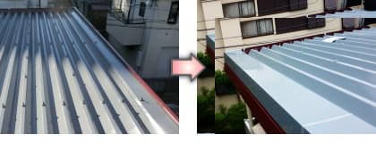 ハウスメーカーの折半屋根カバー工法