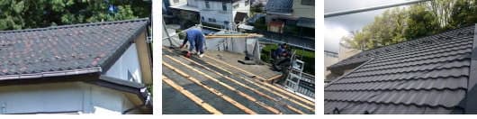 京都近郊、大津市でのセキスイかわらU葺き替え工事