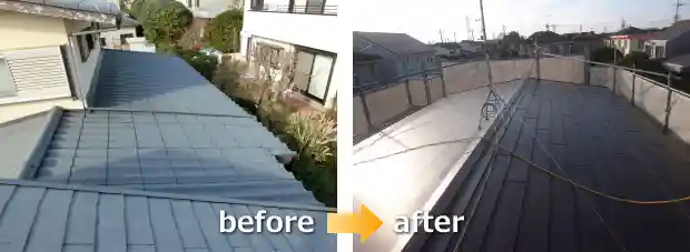 ミサワホーム屋根の葺き替え前後写真