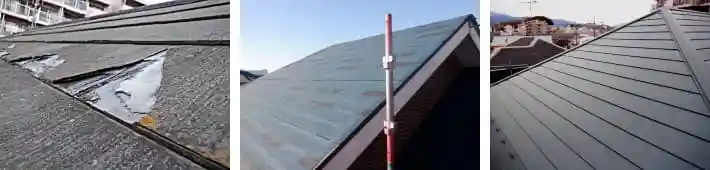 パミール屋根カバー工法の事例