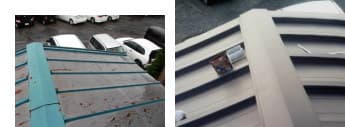 八潮市のプレハブトタン屋根カバー工法（重ね葺き）