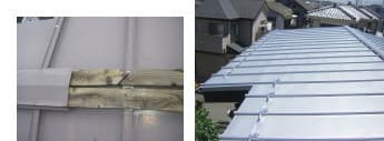 川越市でのトタン屋根張り替え工事写真