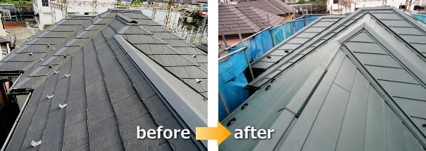 ガルバリウム鋼鈑屋根は屋根材メーカー施工規準を守って工事しないと雨漏りします