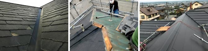 富士宮市のスレート屋根葺き替え工事