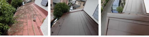 町田市での屋根重ね葺き工事写真