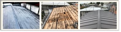 世田谷区でのガルバリウム鋼板屋根の雨漏り葺き替え