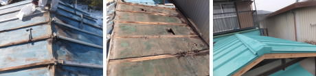 いい加減な修理で雨漏りしたトタン屋根の葺き替え