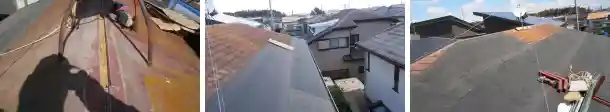 屋根下地確認して異常無し
