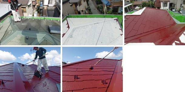 カラーベスト屋根塗装の工程写真