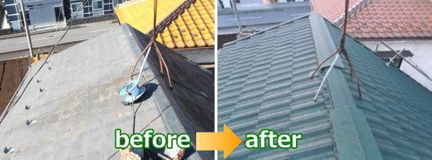 ディーズルーフィングのクラシックタイルで屋根カバー工法
