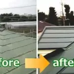 コロニアルへの横暖ルーフ屋根カバー工法工事のbefore＆after
