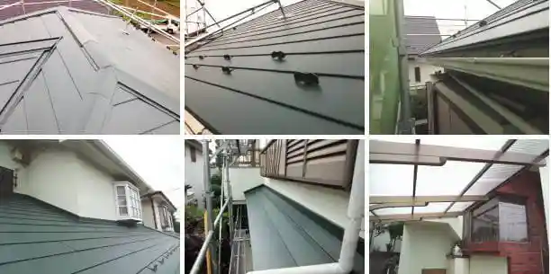 カバー工法で工事した屋根の完成写真。横暖ルーフに取り換え