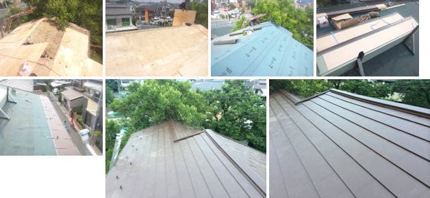 野地板を補強してヒランビーを施工した屋根葺き替え完成写真