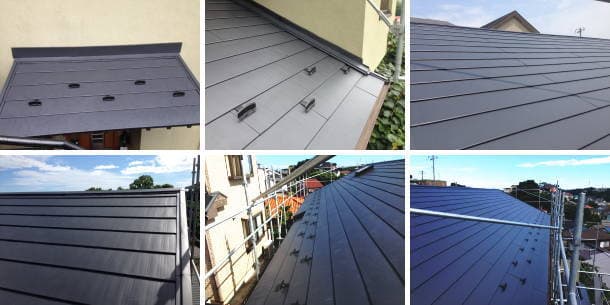 日本瓦からガルバリウム鋼板への屋根葺き替え完成写真