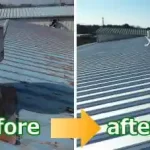 工場のトタン屋根に63ロックで屋根カバー工法