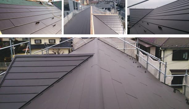 コロニアル（スレート）屋根からガルバリウム鋼板への屋根葺き替え