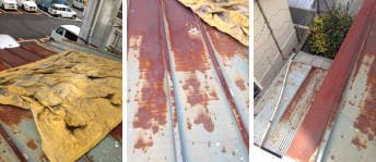 錆びがひどく屋根塗装では対応できなくなったトタン屋根