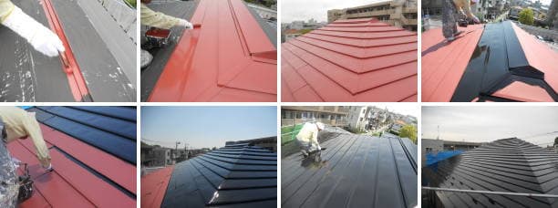 ガルバリウム鋼板屋根の塗装