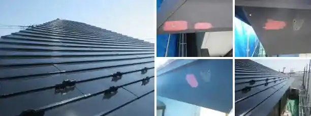 ガルバ鋼板屋根サビの塗装完成写真