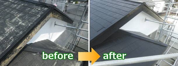 スレート屋根修理と屋根・外壁塗装。before＆after