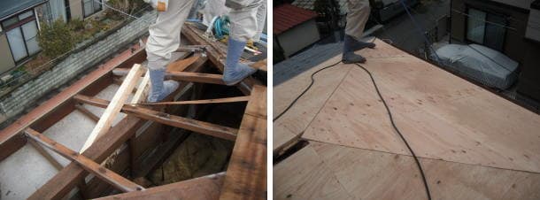 埼玉県での屋根工事写真