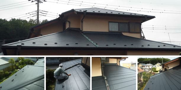横浜市泉区での瓦屋根葺き替えリフォーム工事完成写真