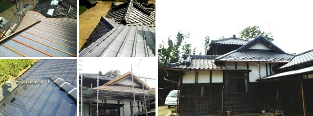 １階の和瓦から平板瓦への屋根葺き替え写真