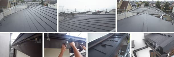 横暖ルーフαプレミアムへの屋根葺き替え完成写真