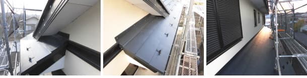 ガルバリウム鋼板屋根の重なり部分から雨漏りしない工事
