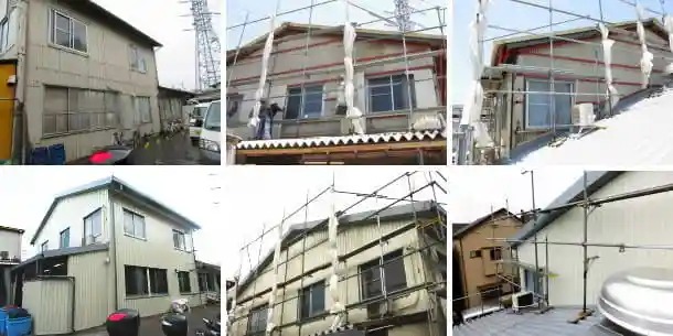 工場の外壁をICサイディング ハーフ380でカバー工法