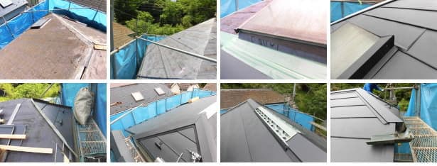 横須賀市での急降勾配屋根への屋根カバー工法工事