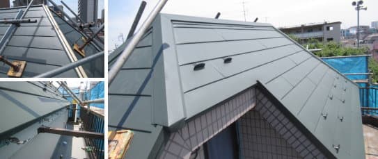大田区のビル屋上の屋根葺き替え、防水工事、外壁塗装