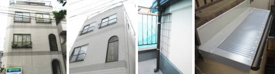 ビルの屋根張り替え、屋上防水工事、外壁塗装