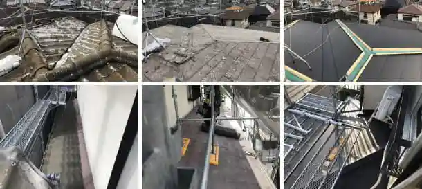 セキスイかわらU、表面の塗膜はがれによる屋根葺き替え