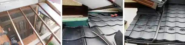 ニッセキハウスの玄関屋根まわり工事