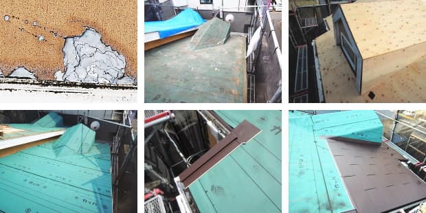 ニチハ・パミール屋根の層状剥離症状と屋根材撤去から防水シートまでの工事