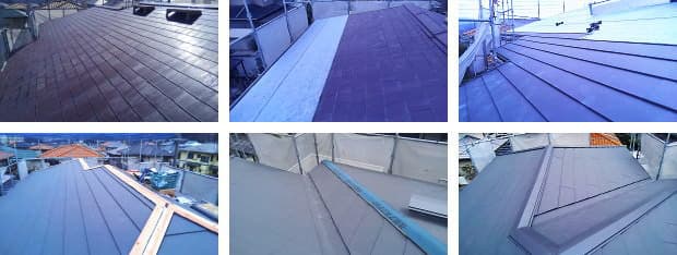 積水ハウスの2階屋根、ガルバリウム鋼板での屋根カバー工法