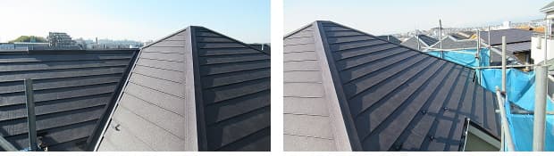 パミール屋根の葺き替え工事完成、スーパーガルテクトへ